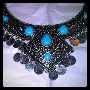 Turquoise Aztec Statement piece